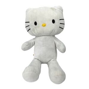 Build A Bear Hello Kitty Sanrio Plush Cat White Stuffed 19 Inch NO BOW